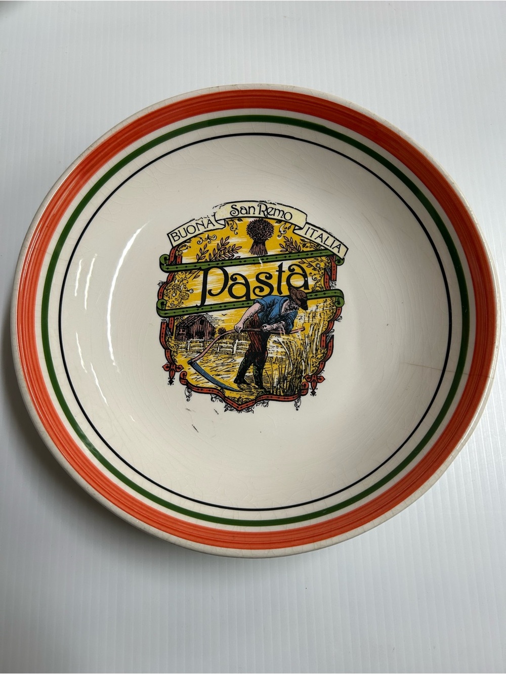 Vintage HIMARK Serving Pasta Bowl San Remo Buona Made in Italy Large Size 11.5”